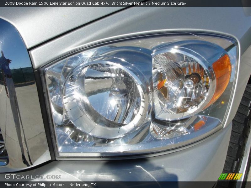 Bright Silver Metallic / Medium Slate Gray 2008 Dodge Ram 1500 Lone Star Edition Quad Cab 4x4
