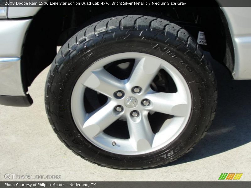 Bright Silver Metallic / Medium Slate Gray 2008 Dodge Ram 1500 Lone Star Edition Quad Cab 4x4
