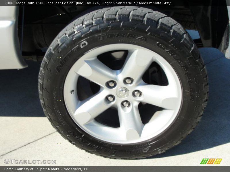 Bright Silver Metallic / Medium Slate Gray 2008 Dodge Ram 1500 Lone Star Edition Quad Cab 4x4