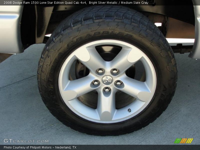 Bright Silver Metallic / Medium Slate Gray 2008 Dodge Ram 1500 Lone Star Edition Quad Cab 4x4