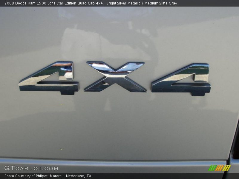 Bright Silver Metallic / Medium Slate Gray 2008 Dodge Ram 1500 Lone Star Edition Quad Cab 4x4
