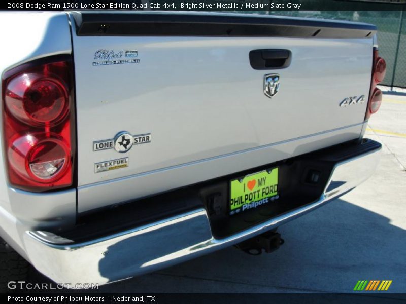 Bright Silver Metallic / Medium Slate Gray 2008 Dodge Ram 1500 Lone Star Edition Quad Cab 4x4