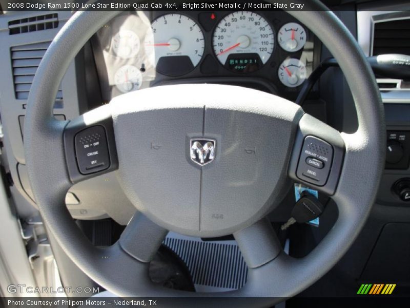 Bright Silver Metallic / Medium Slate Gray 2008 Dodge Ram 1500 Lone Star Edition Quad Cab 4x4