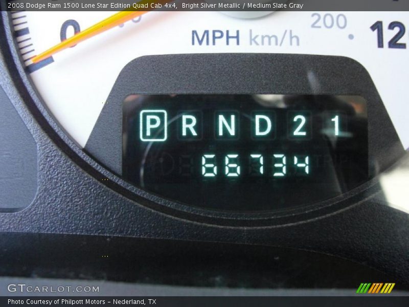 Bright Silver Metallic / Medium Slate Gray 2008 Dodge Ram 1500 Lone Star Edition Quad Cab 4x4