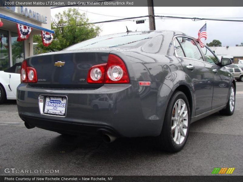 Dark Gray Metallic / Ebony/Brick Red 2008 Chevrolet Malibu LTZ Sedan