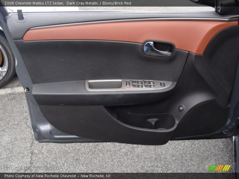 Dark Gray Metallic / Ebony/Brick Red 2008 Chevrolet Malibu LTZ Sedan