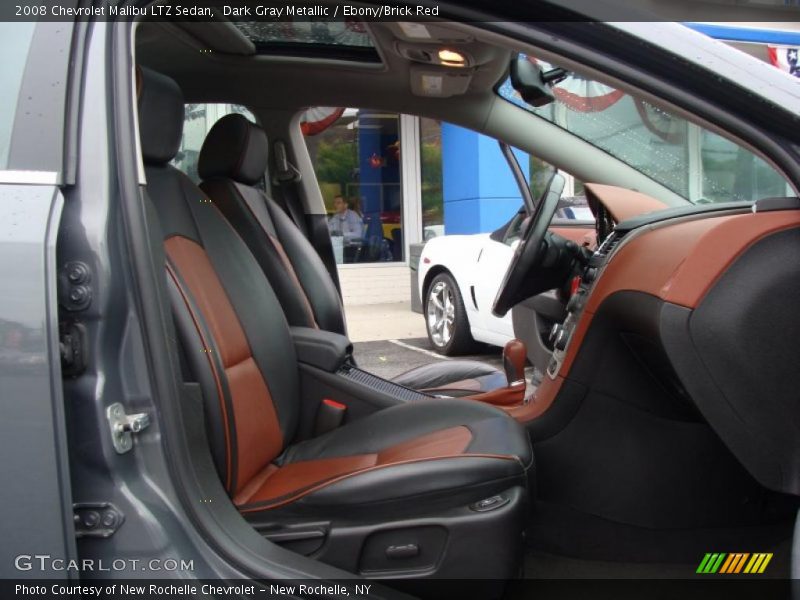 Dark Gray Metallic / Ebony/Brick Red 2008 Chevrolet Malibu LTZ Sedan