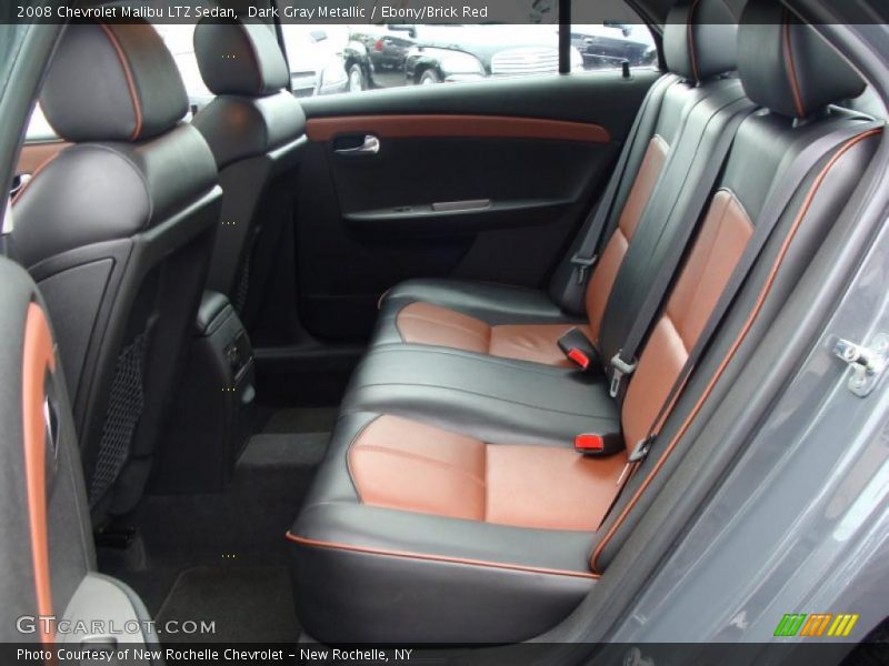Dark Gray Metallic / Ebony/Brick Red 2008 Chevrolet Malibu LTZ Sedan
