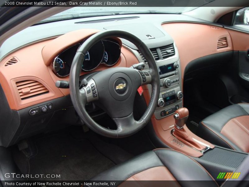 Dark Gray Metallic / Ebony/Brick Red 2008 Chevrolet Malibu LTZ Sedan