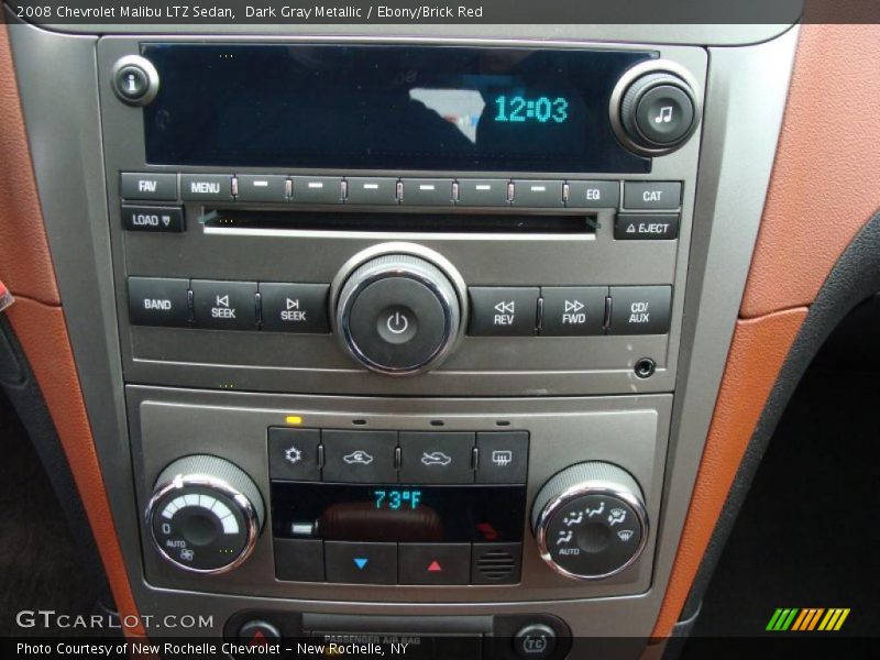Dark Gray Metallic / Ebony/Brick Red 2008 Chevrolet Malibu LTZ Sedan