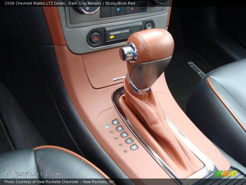 Dark Gray Metallic / Ebony/Brick Red 2008 Chevrolet Malibu LTZ Sedan