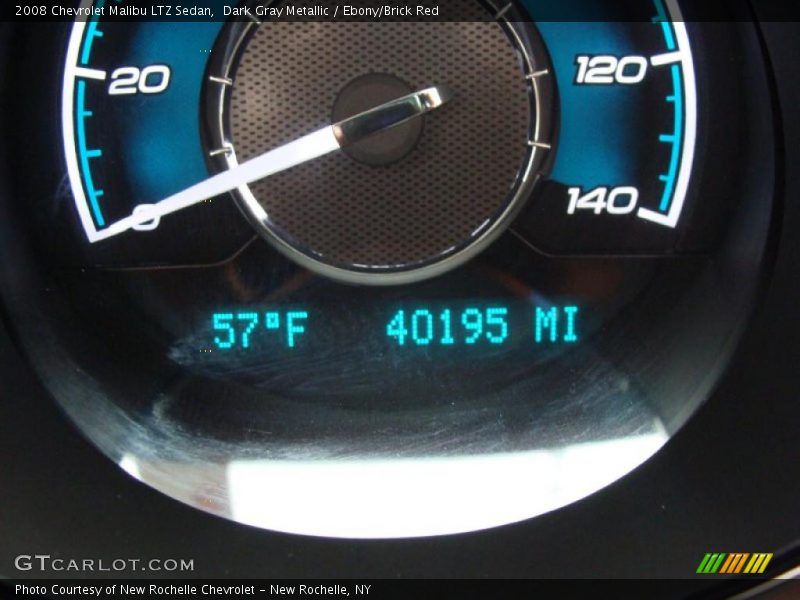Dark Gray Metallic / Ebony/Brick Red 2008 Chevrolet Malibu LTZ Sedan