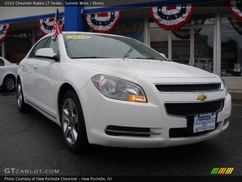 Summit White / Ebony 2010 Chevrolet Malibu LT Sedan