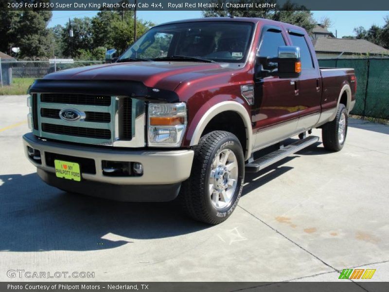 Royal Red Metallic / Chaparral Leather 2009 Ford F350 Super Duty King Ranch Crew Cab 4x4