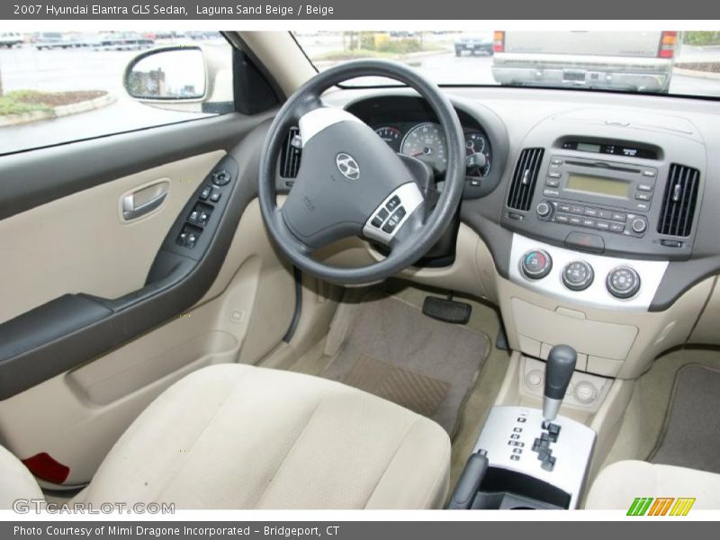 Laguna Sand Beige / Beige 2007 Hyundai Elantra GLS Sedan