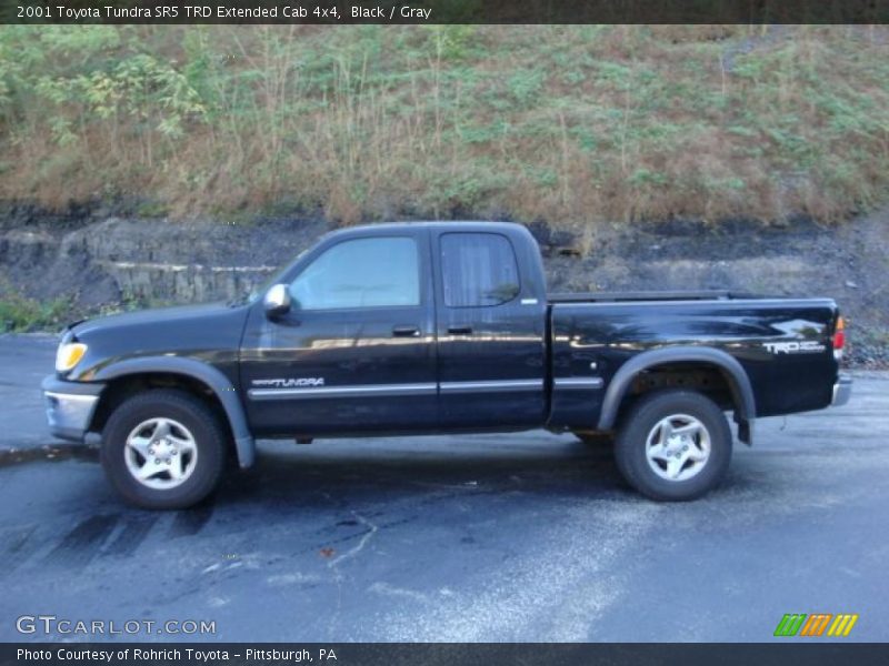 Black / Gray 2001 Toyota Tundra SR5 TRD Extended Cab 4x4