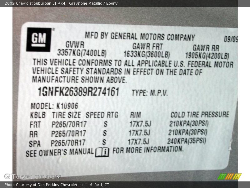 Greystone Metallic / Ebony 2009 Chevrolet Suburban LT 4x4