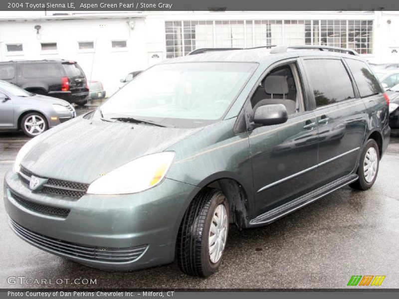 Aspen Green Pearl / Stone Gray 2004 Toyota Sienna LE