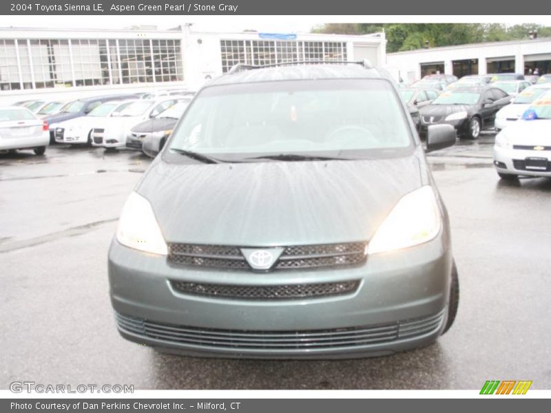 Aspen Green Pearl / Stone Gray 2004 Toyota Sienna LE