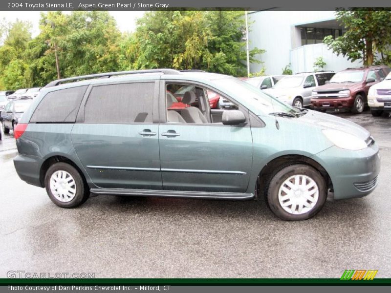 Aspen Green Pearl / Stone Gray 2004 Toyota Sienna LE