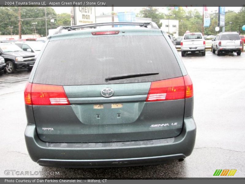 Aspen Green Pearl / Stone Gray 2004 Toyota Sienna LE