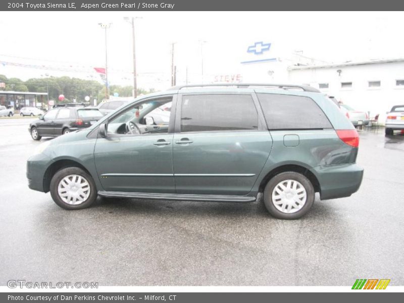 Aspen Green Pearl / Stone Gray 2004 Toyota Sienna LE