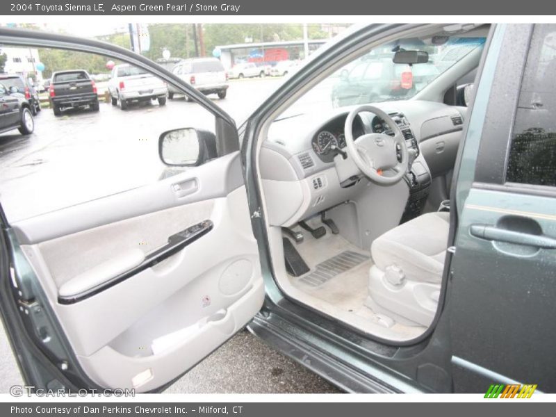 Aspen Green Pearl / Stone Gray 2004 Toyota Sienna LE