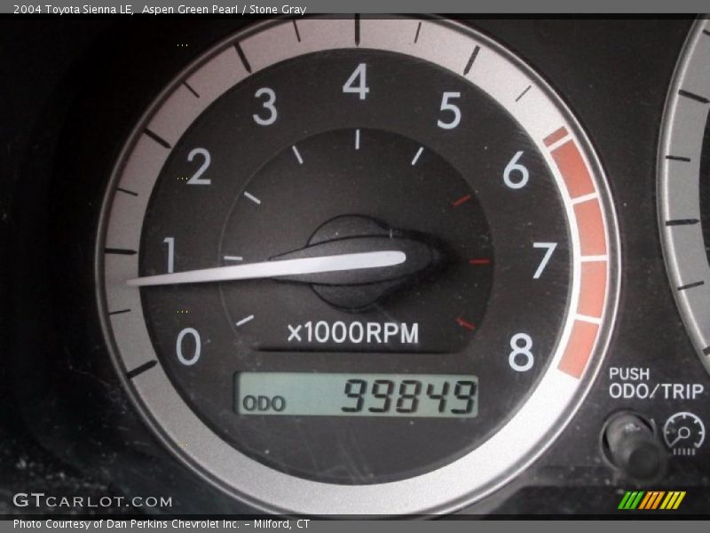 Aspen Green Pearl / Stone Gray 2004 Toyota Sienna LE