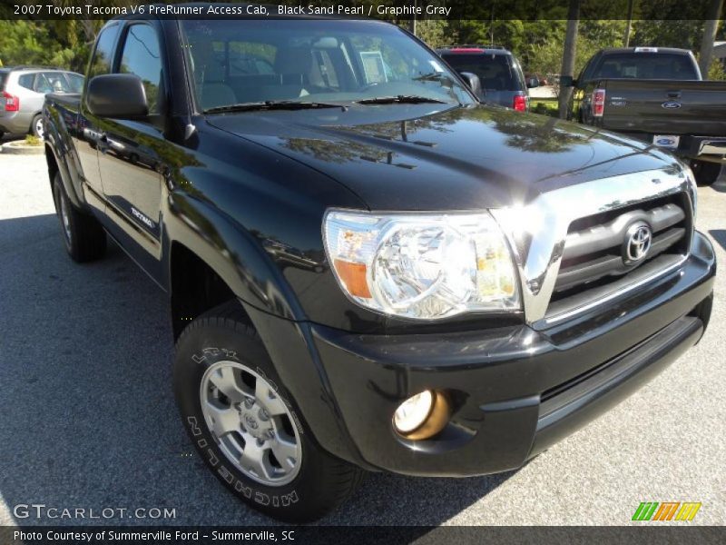 Black Sand Pearl / Graphite Gray 2007 Toyota Tacoma V6 PreRunner Access Cab