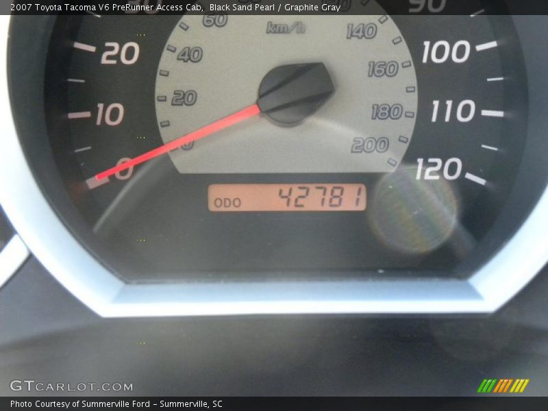 Black Sand Pearl / Graphite Gray 2007 Toyota Tacoma V6 PreRunner Access Cab