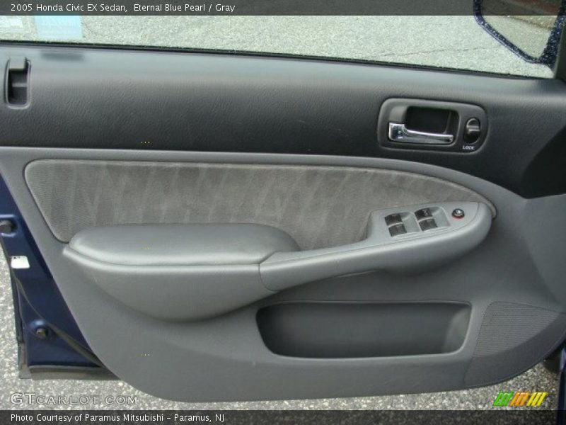 Eternal Blue Pearl / Gray 2005 Honda Civic EX Sedan