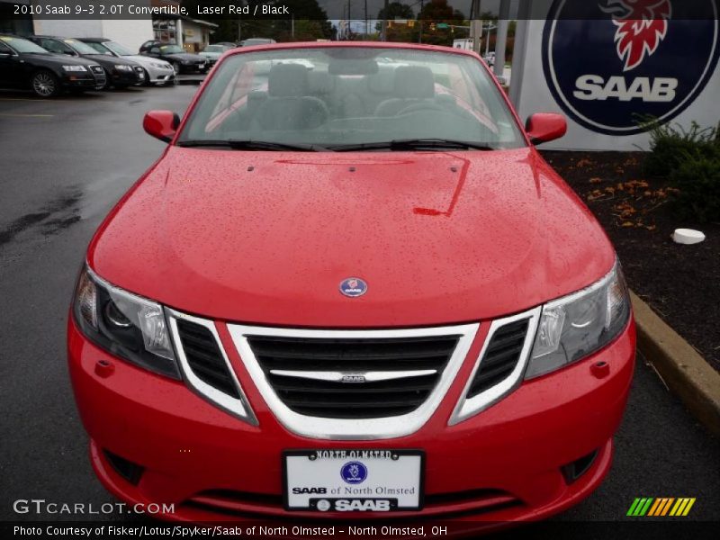 Laser Red / Black 2010 Saab 9-3 2.0T Convertible