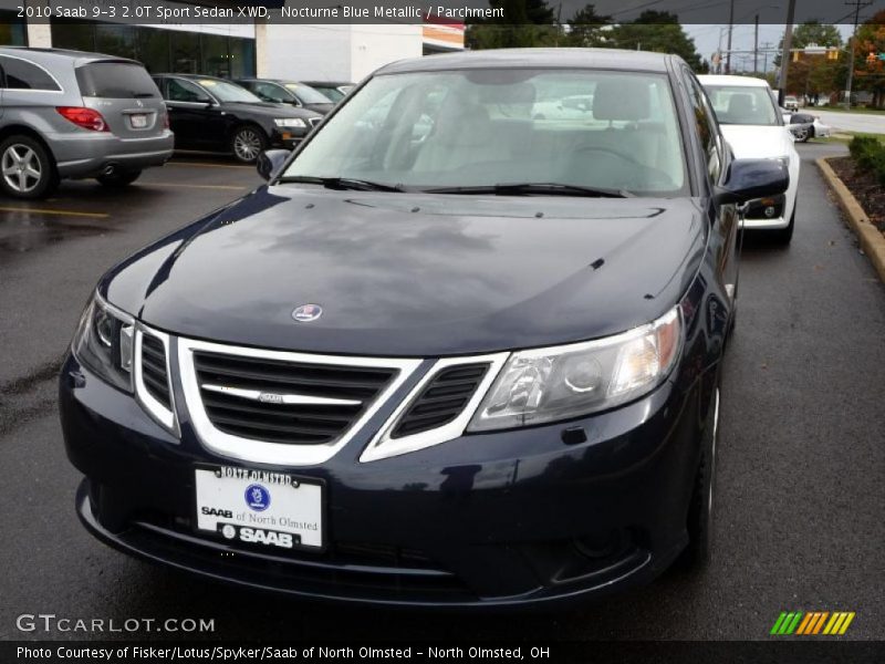 Nocturne Blue Metallic / Parchment 2010 Saab 9-3 2.0T Sport Sedan XWD