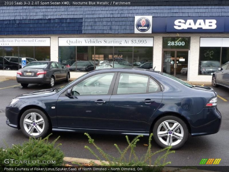 Nocturne Blue Metallic / Parchment 2010 Saab 9-3 2.0T Sport Sedan XWD