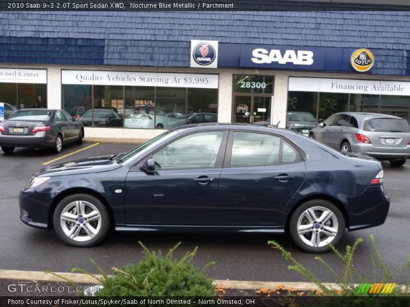 Nocturne Blue Metallic / Parchment 2010 Saab 9-3 2.0T Sport Sedan XWD