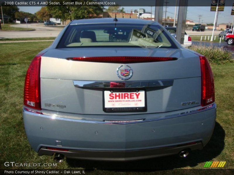 Sunset Blue / Cashmere/Cocoa 2008 Cadillac CTS 4 AWD Sedan