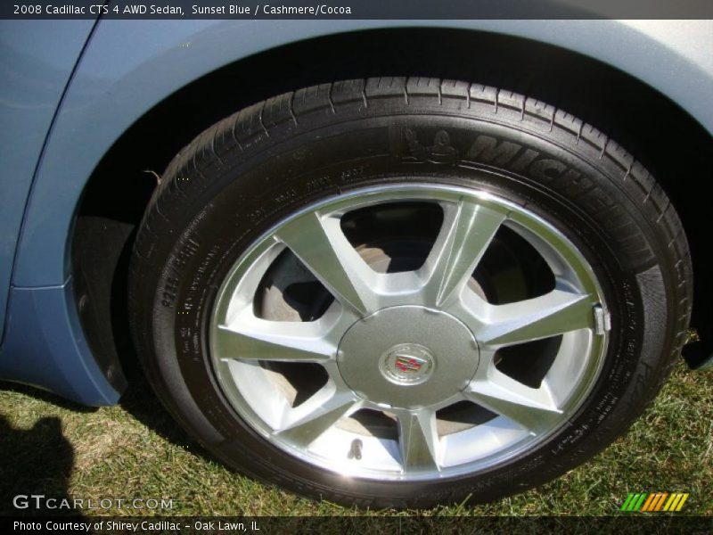 Sunset Blue / Cashmere/Cocoa 2008 Cadillac CTS 4 AWD Sedan