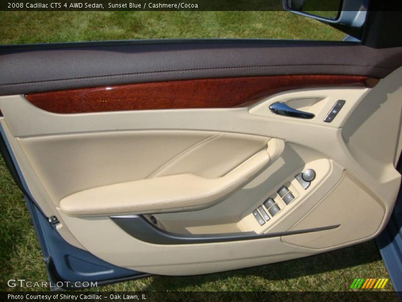 Sunset Blue / Cashmere/Cocoa 2008 Cadillac CTS 4 AWD Sedan