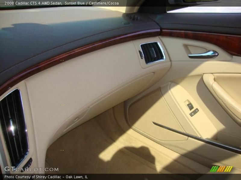 Sunset Blue / Cashmere/Cocoa 2008 Cadillac CTS 4 AWD Sedan