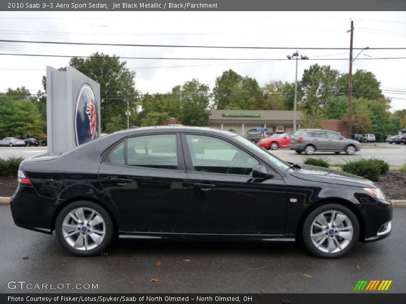 Jet Black Metallic / Black/Parchment 2010 Saab 9-3 Aero Sport Sedan