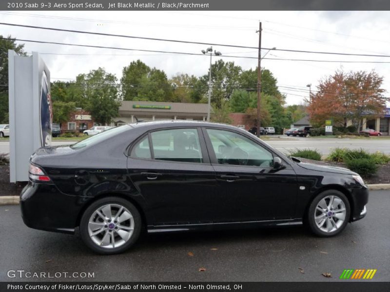 Jet Black Metallic / Black/Parchment 2010 Saab 9-3 Aero Sport Sedan