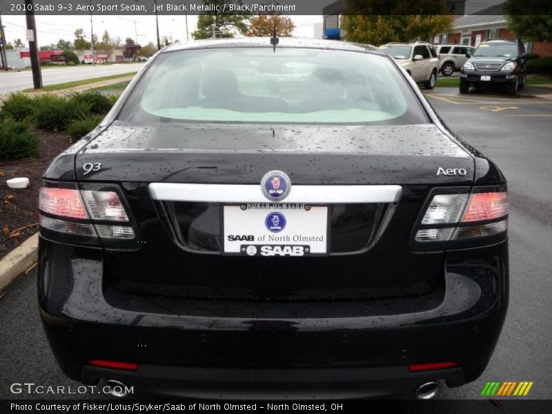 Jet Black Metallic / Black/Parchment 2010 Saab 9-3 Aero Sport Sedan