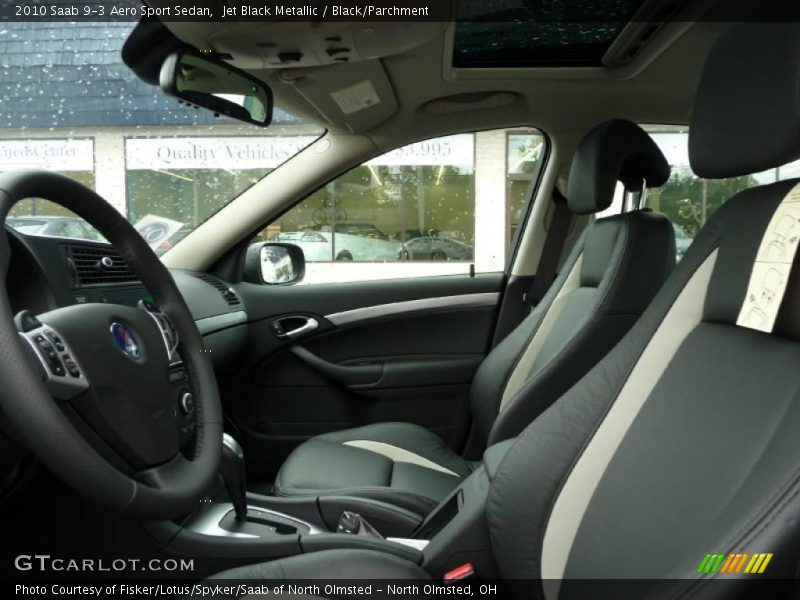 Jet Black Metallic / Black/Parchment 2010 Saab 9-3 Aero Sport Sedan
