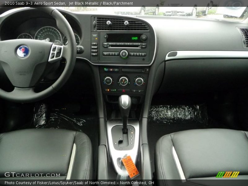 Jet Black Metallic / Black/Parchment 2010 Saab 9-3 Aero Sport Sedan