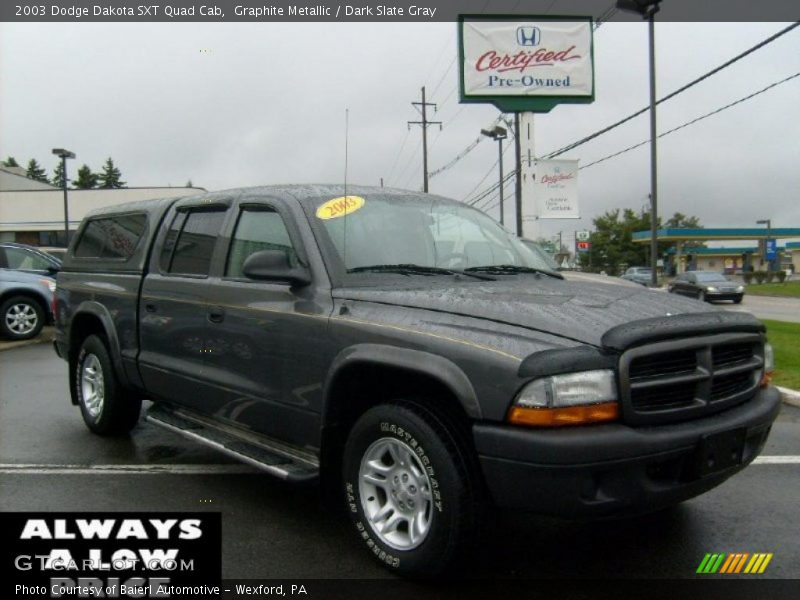Graphite Metallic / Dark Slate Gray 2003 Dodge Dakota SXT Quad Cab