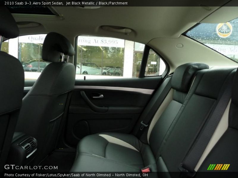 Jet Black Metallic / Black/Parchment 2010 Saab 9-3 Aero Sport Sedan