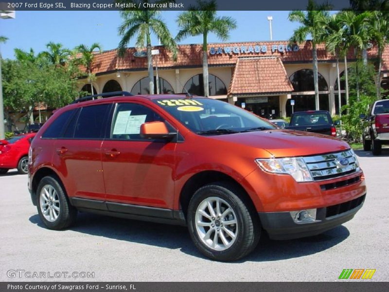 Blazing Copper Metallic / Charcoal Black 2007 Ford Edge SEL