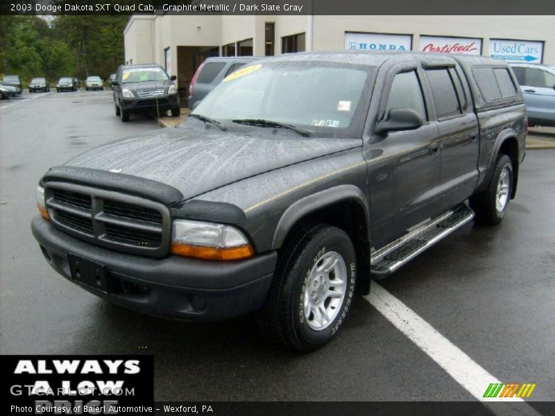 Graphite Metallic / Dark Slate Gray 2003 Dodge Dakota SXT Quad Cab