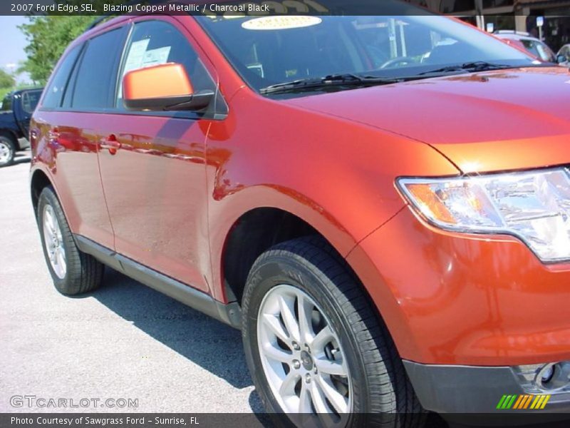 Blazing Copper Metallic / Charcoal Black 2007 Ford Edge SEL