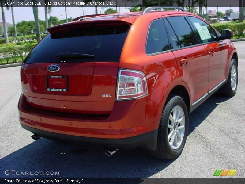Blazing Copper Metallic / Charcoal Black 2007 Ford Edge SEL